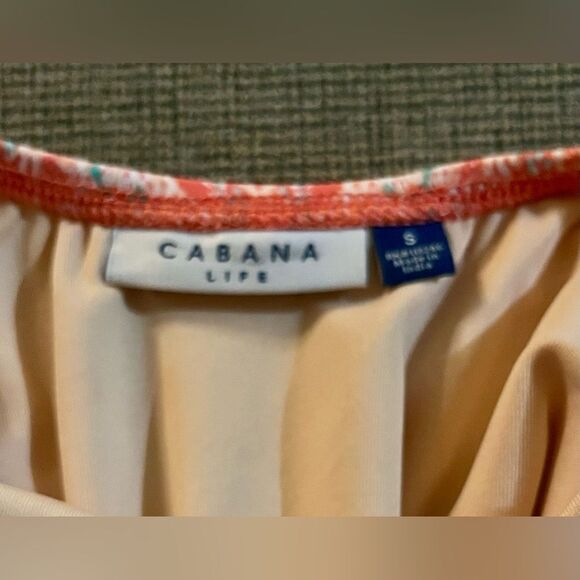 Cabana Life Tiffany Blue & Coral One Piece Swimsuit was a sample SZ S NWOT - Picture 4 of 7